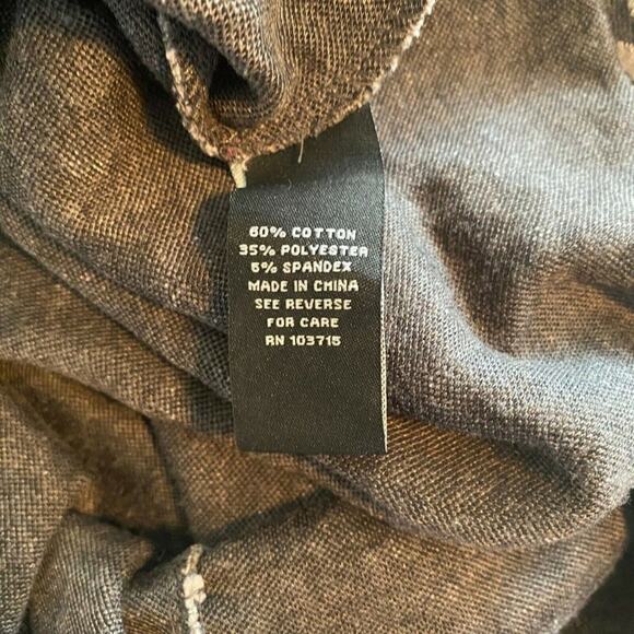 Sharagano Womens Safari Textured Knit Belted Sheath Dress Dark Charcoal 10 - Picture 6 of 7